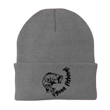 Gone Fishing v1 Embroidered Beanie
